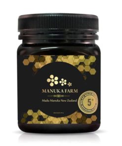 A jar of Manuka Farm Honey MGS 5+