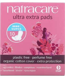 A box of Natracare Ultra Extra Pads Super with Wings, 10pcs