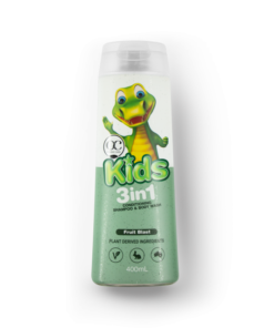 A bottle of Organic Care Natural Kids 3-in-1 Fruit Blast
