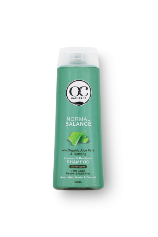 A bottle of Organic Care Naturals Normal Balance Shampoo 400ml