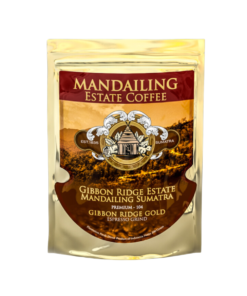 A pack of Mandailing Estate Gibbon Ridge Gold Espresso Grind