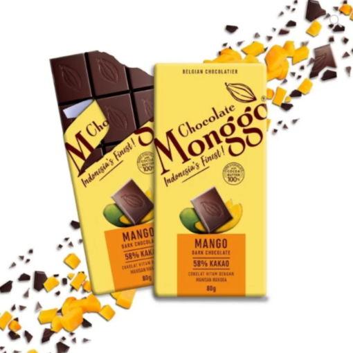 Monggo mango dark chocolate 58% 80g tablet