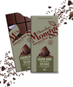 Monggo cocoa nibs dark chocolate 69% 80g tablet