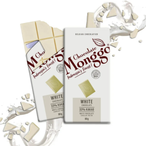 Monggo white chocolate 33% 80g tablet