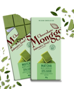 Monggo white chocolate Matcha 33% 80g tablet