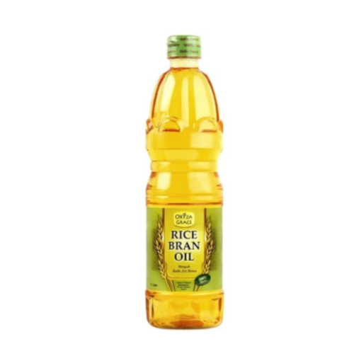 A bottle of Oryza rice bran oil 1l