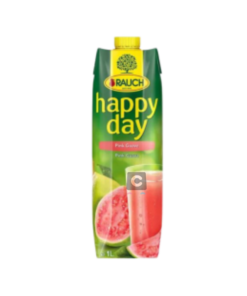A bottle of Rauch Happy Day Guava 1l