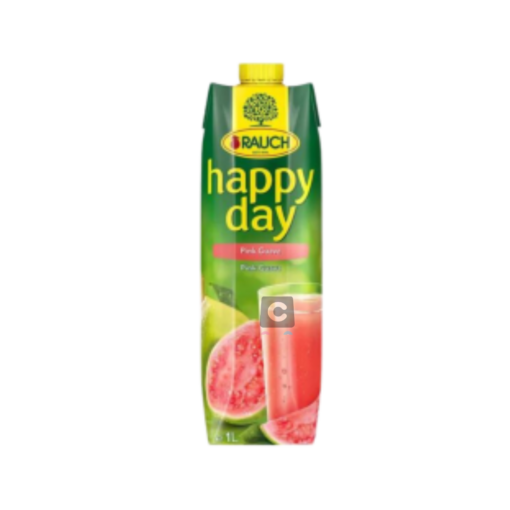 A bottle of Rauch Happy Day Guava 1l