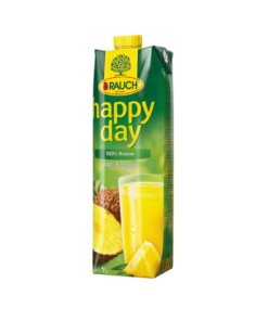 A bottle of Rauch Happy Day Pineapple 1l