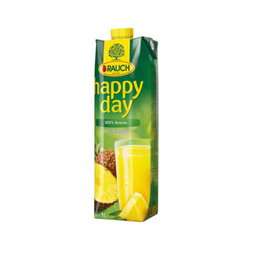 A bottle of Rauch Happy Day Pineapple 1l
