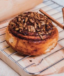 A homemade Cinnamon Roll from Bali Buda