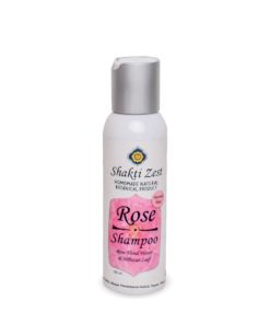 A bottle of Shakti Zest Rose Shampoo 100ml