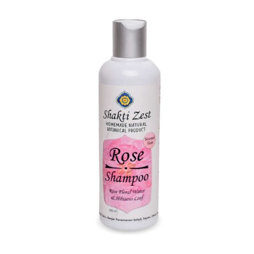 A bottle of Shakti Zest Rose Shampoo 265ml