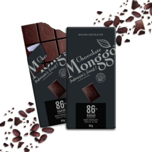 Monggo dark chocolate 86% 80g tablet
