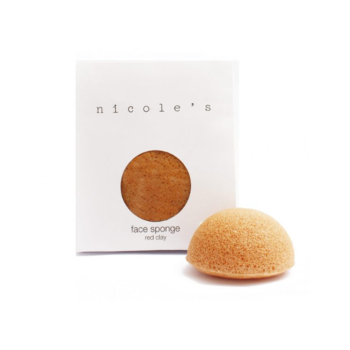 Nicole's Natural Face Sponge Half-Ball Red Clay