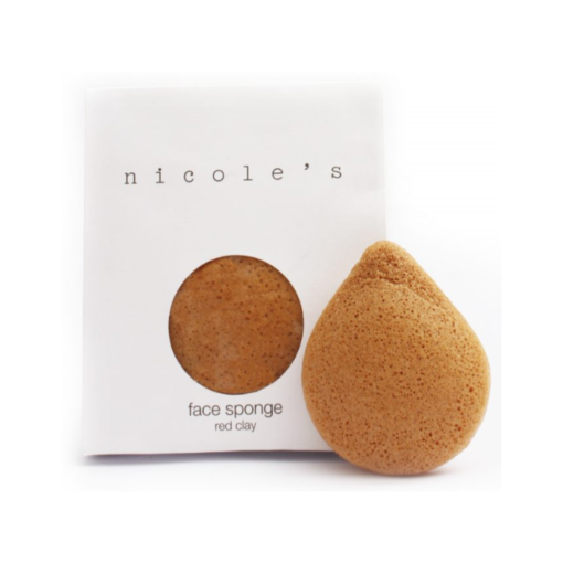 Nicole's Natural Face Sponge Tear Drop Red Clay