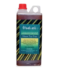 A bottle of Bali Asli Neem and Tea Tree Natural Liquid Soap 1l