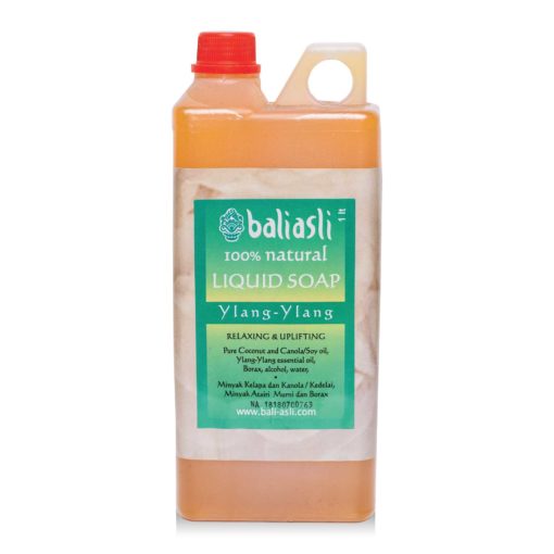 A bottle of Bali Asli Ylang-ylang Natural Liquid Soap 1l