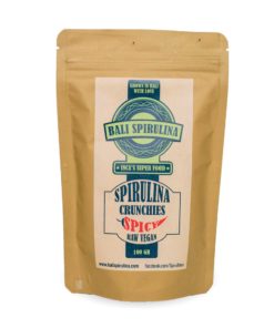 A bag of Bali Spirulina Spicy Crunchies