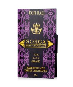 A bar of Sorga Kopi Arabica 72%
