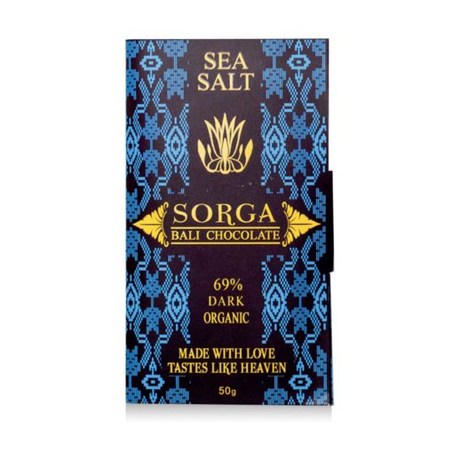 a bar of Sorga Sea Salt 69%