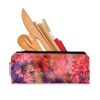 Yasminida bamboo cutlery pencil case set showing the cutlery