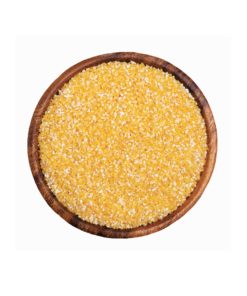 A bowl of polenta cornmeal