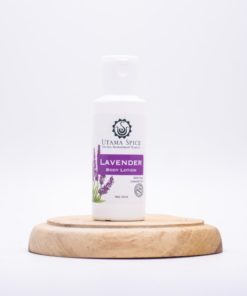 A bottle of Utama Spice Lavender Body Lotion