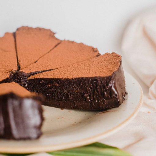 Bali Buda homemade Chocolate Mousse Pie cut in slices