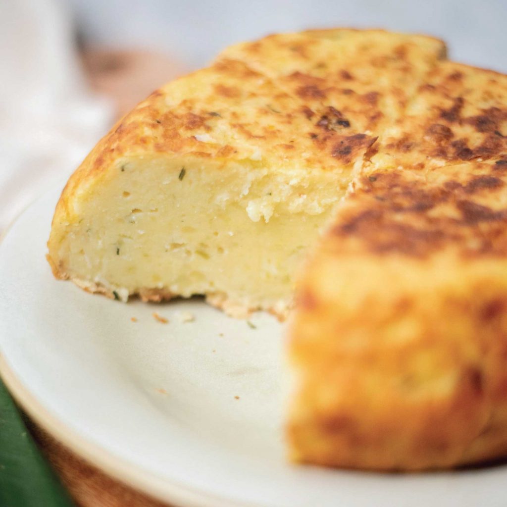 A Bali Buda homemade whole Spanish potato pie