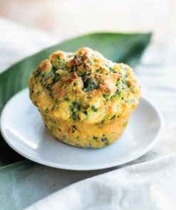 A homemade feta and spinach muffin from Bali Buda