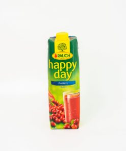 A bottle of Rauch Happy Day Cranberry 1l