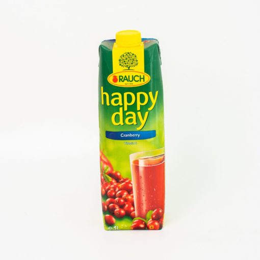 A bottle of Rauch Happy Day Cranberry 1l