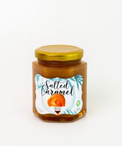 A jar of Icelab vegan salted caramel