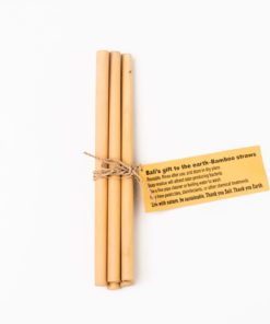 Bamboo White Straws Set