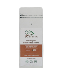 A packet of Pemberi Coffee beans medium roast