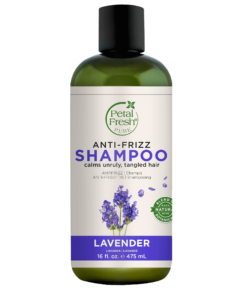 A bottle of Petal Fresh Pure Lavender Anti-Frizz Shampoo 475ml