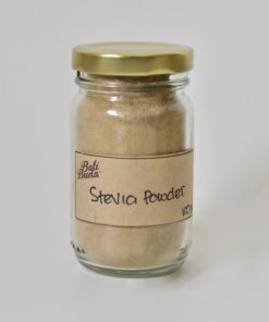 A jar of Bali Buda stevia powder