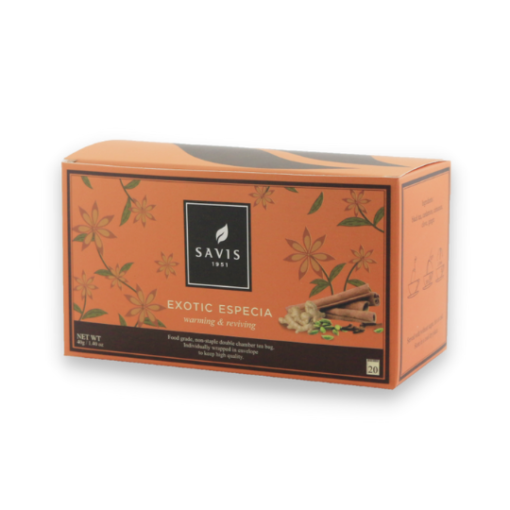 A box of Savis Exotic Especia Tea