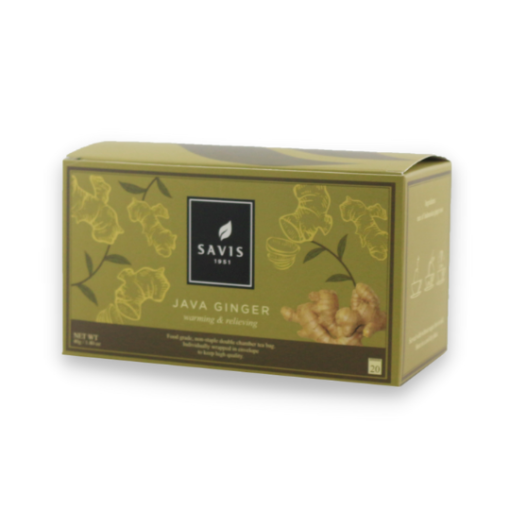 A box of Savis Java Ginger Sachets