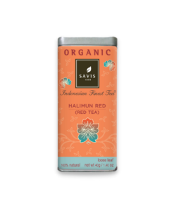 A can of Savis organic halimun red tea