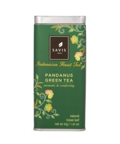 A can of Savis Pandanus Green Tea