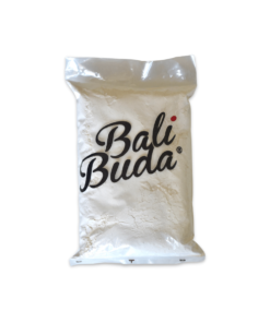 A pouch of Bali Buda spelt flour