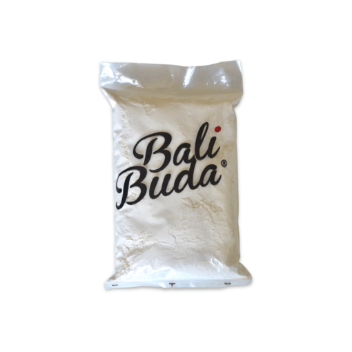 A pouch of Bali Buda spelt flour