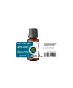 A bottle of Ailia Good Night essential oil blend
