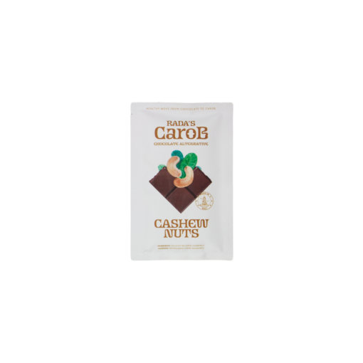 A pack of Rada's Carob Cashew Nuts