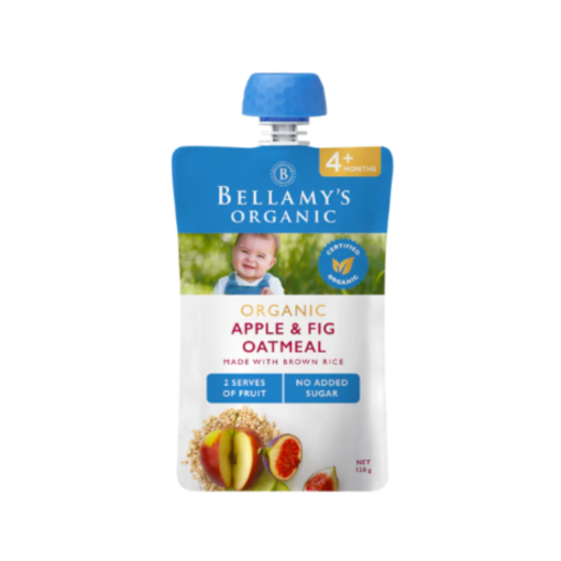 Bellamy's Organic Pouches Apple & Figs Oatmeal