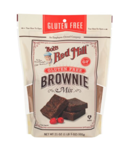 A pack of Bob's Red Mill gluten-free brownie mix