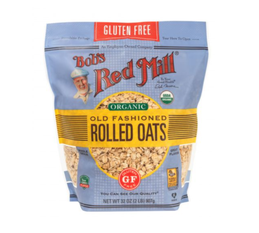 A pack of Bob's Red Mill gluten-free old fashioned rolled oats