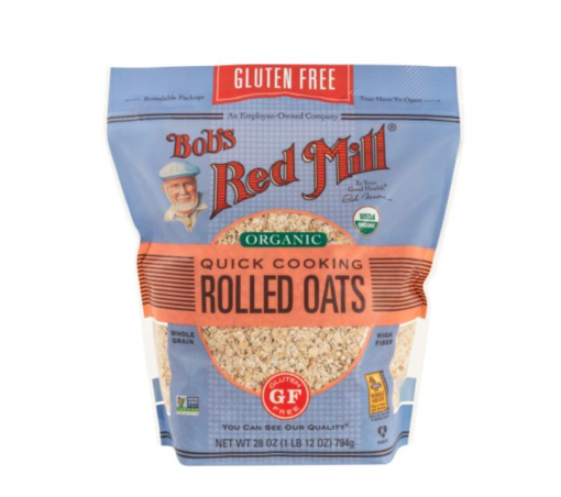 A pack of Bob's Red Mill gluten-free quick rolled oats
